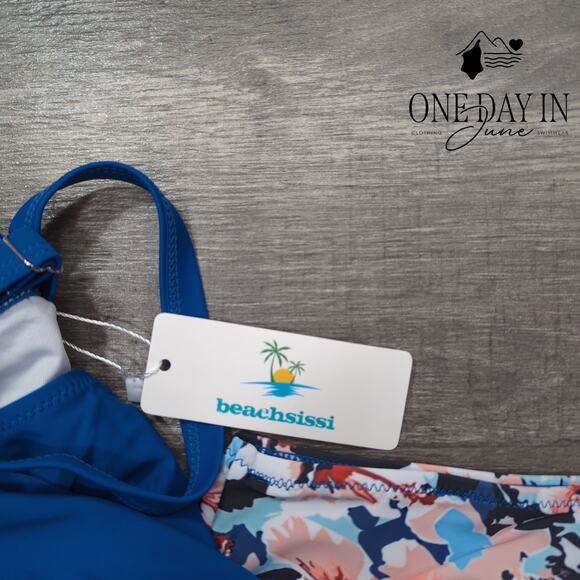 Beachsissi V Front Tummy Control Tankini Swimsuit Size XL - Picture 4 of 7